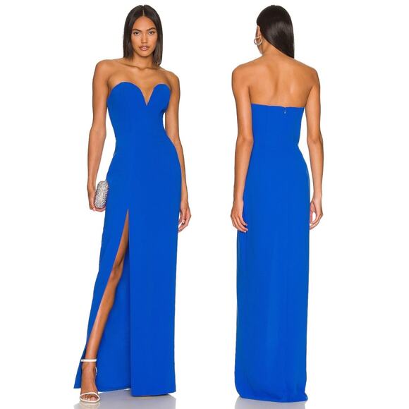 Amanda Uprichard Cherri Gown Maxi Strapless Party Formal Gala Prom Classy Small - Picture 1 of 10